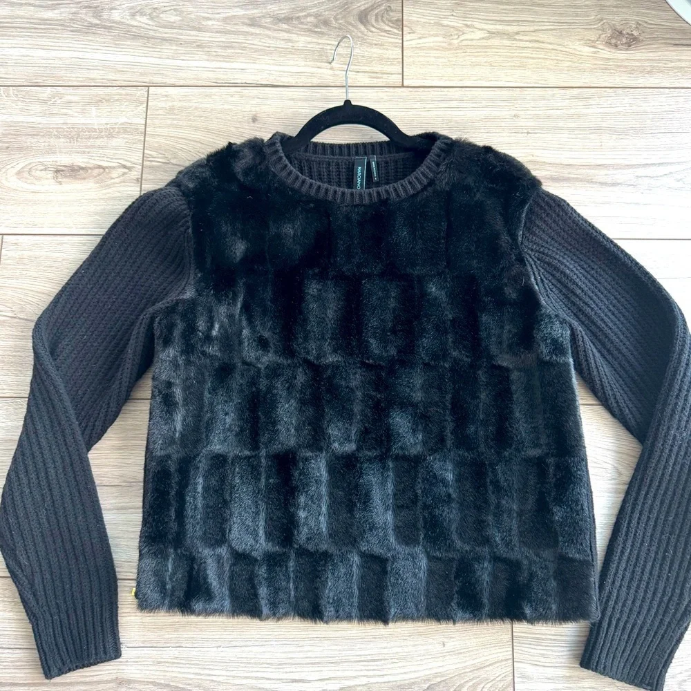 Michael Kors Faux Fur Rib Knit Sweater - Picture 3 of 7